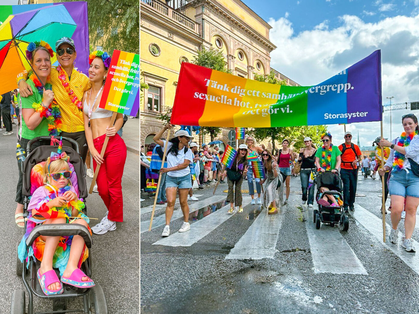 Storasyster under Prideparaden, Stockholm Pride, 2024