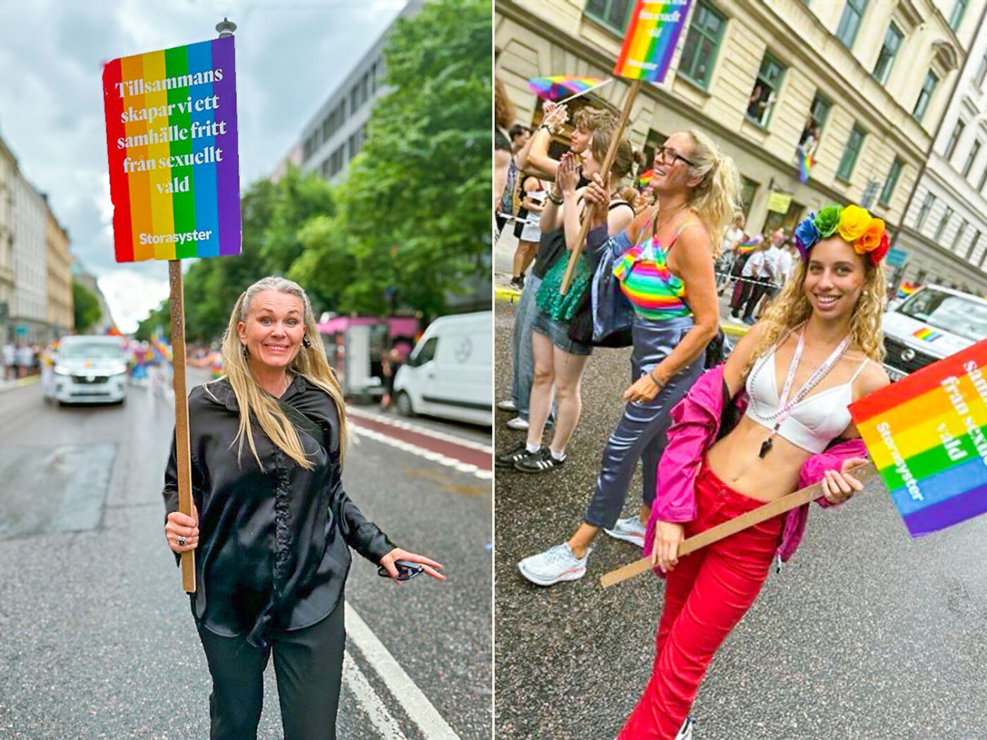 Storasyster under Prideparaden, Stockholm Pride, 2024